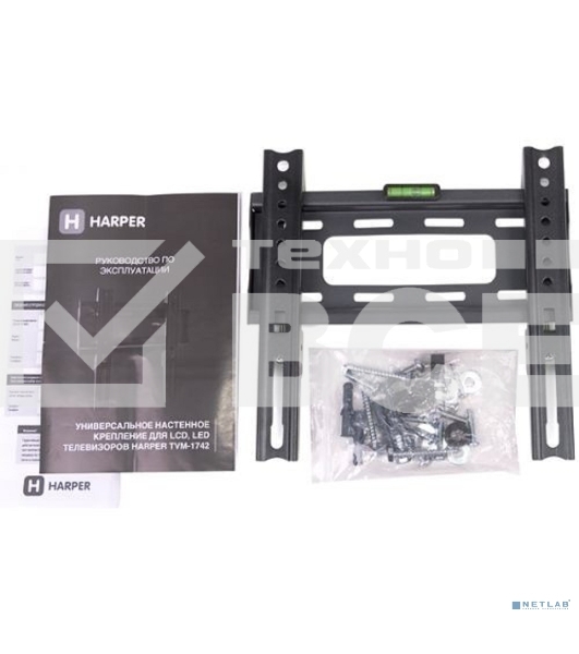 Универсальное настенное крепление для LCD, LED ТЕЛЕВИЗОРОВ Harper TVM-1742, до 30кг, VESA 200x200