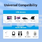 Внешняя звуковая карта Vention USB c регулятором громкости Черная, фото15