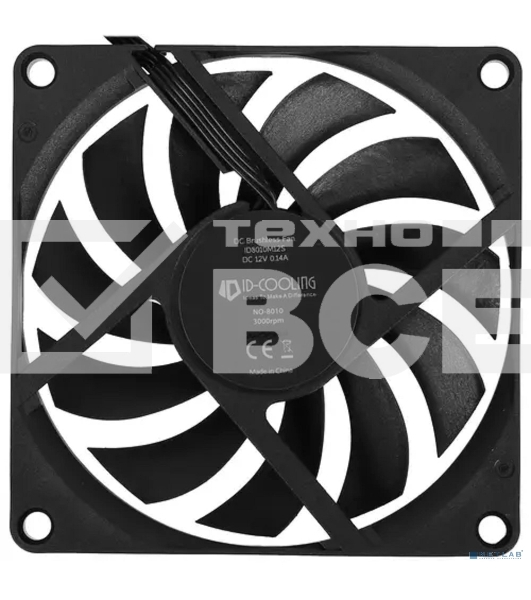Вентилятор для корпуса ID-COOLING NO-8010-PWM черный 80мм 3000rpm 27.8db 4-pin