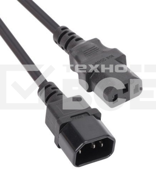 Кабель монитор - компьютер 220V (UPS -> устройство) VCOM <VDE> 3G*0.75mm (CE001-CU) 3м