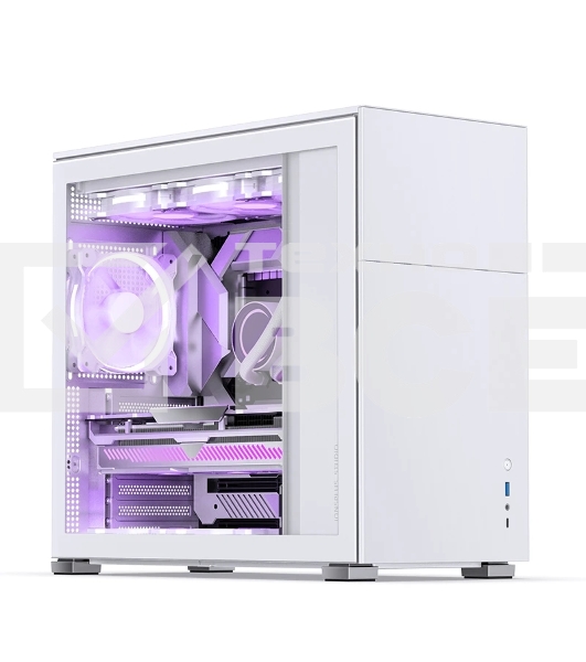 Корпус без блока питания Case JONSBO D41 STD, Midi-Tower, TG, no fan, 1xUSB-A 3.2 + 1xUSB-C 3.2, ATX, mATX White