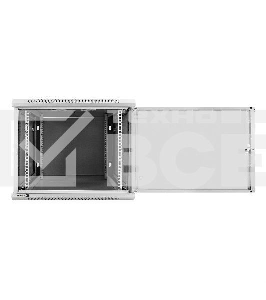 Шкаф телекоммуникационный 19' настенный 9U ExeGate EC-WM-9U.450.M.GREY (19', 9U, 600x450x500 мм (ШхГхВ), передняя дверь металл, съемные боковые панели, пыле- и влагозащита IP23, светло-серый RAL 7035)