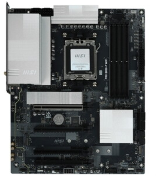 Материнская плата MSI PRO B850-P WIFI, AM5, AMD B850, 4xDDR5, 4xSATA, 3xM.2, 1xPCIe 5.0 x16, 1xPCIe 4.0 x4, 2xPCIe 3.0 x1, 1xHDMI, 1x5Gb LAN, Wi-Fi 7, 4xUSB 2.0, 1xUSB 3.2 Gen 1, 1xUSB 3.2 Gen 2, 2xUSB-C 3.2 Gen 2, 2x3.5 мм, 7.1, ATX