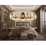 Светильник Ambrella light LH31027 BS/TI латунь/янтарь 72W 3000K D700*150, фото3