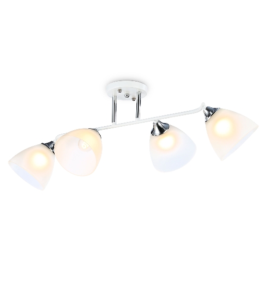 Светильник Ambrella light TR303003/4 WH/CH/FR белый/хром/белый матовый E27/4 max 40W 780*350*240