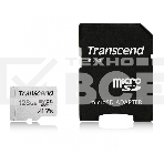 Флеш карта Transcend Micro SecureDigital 128Gb MicroSDXC Class 10 UHS-I U3, SD adapter}(TS128GUSD300S-A), фото 1