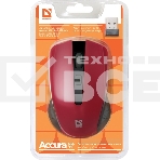 Мышь беспроводная Defender Accura MM-935 красный, 1600 dpi, радиоканал, USB, кнопки - 4, фото10