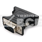 Переходник Cablexpert VGA-DVI, 15M/25F, черный, пакет (A-VGAM-DVIF-01), фото 1
