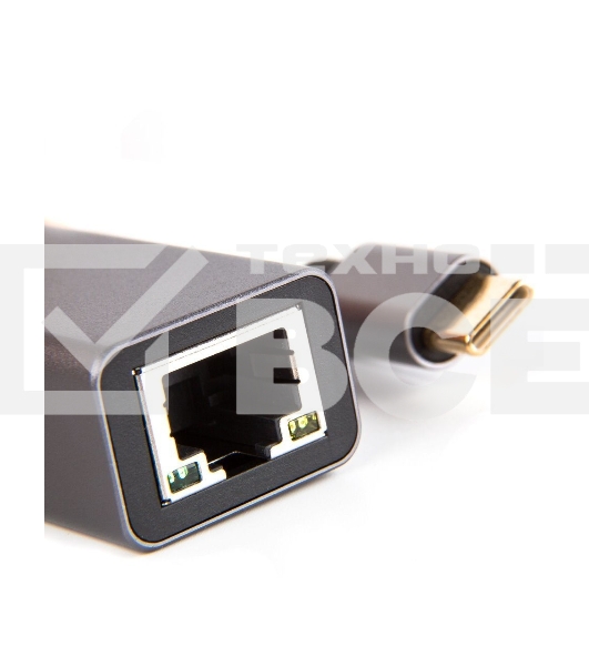 Кабель-переходник USB 3.1 Type-C -->RJ-45 1000Mbps Ethernet, Aluminum Shell, 0.15м VCOM <DU320M>