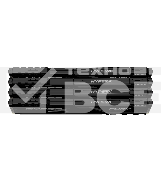 Оперативная память Kingston HyperX Fury, DDR4, 16GB (4x4GB), 3200MHz, CL16, с радиатором