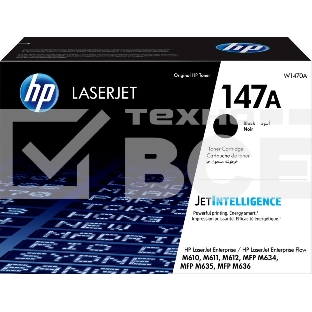 Картридж лазерный HP 147A W1470A черный (10500стр.) для HP LaserJet M610dn