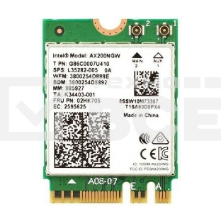 Плата сетевого контроллера Intel Wi-Fi 6 AX200, 2230, 2x2 AX+BT, No vPro, 985927