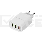 Сетевое зарядное устройство Rexant 3 x USB, 5V, 3 А + 1 А + 1 А, белый, фото 1