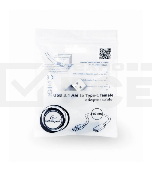 Переходник USB Cablexpert A-USB3-AMCF-01, USB 3.0M/USB Type-C, пакет