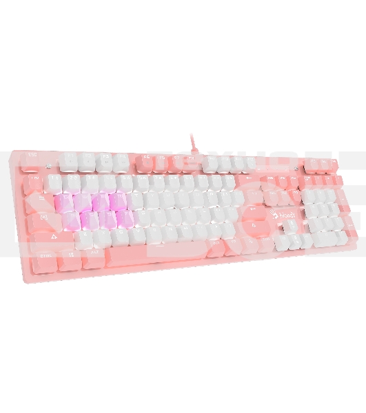 Клавиатура A4Tech Bloody B800 Dual Color проводная USB розовый/белый