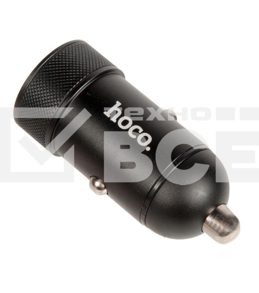 Автомобильная зарядка (от прикуривателя) HOCO Z32A Flash power Fully compatible car charger, черный