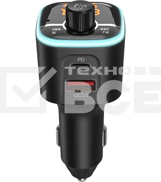 Автомобильный FM-модулятор Navitel BHF04 MAX черный MicroSD BT USB