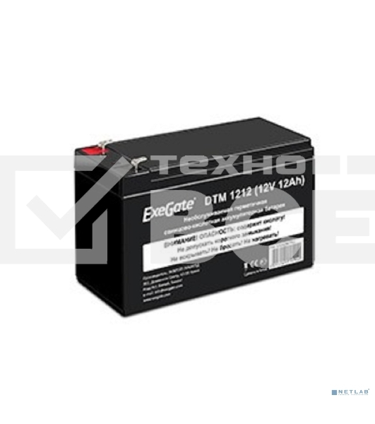 Батарея ExeGate DTM 1212 (12V 12Ah 1251W), клеммы F2