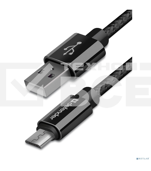 Кабель Defender USB2.0 TO MICRO-USB 1M BLACK USB08-03T