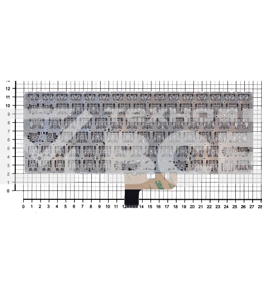 Клавиатура для ноутбука Asus Zenbook UX334FAC темно-синяя с подсветкой