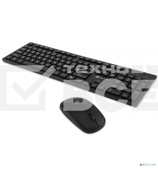 Клавиатура + мышь Оклик S255W клав:черный мышь:черный USB беспроводная Multimedia (1909361)