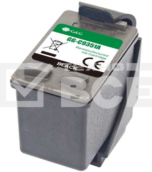 Картридж струйный G&G GG-C9351A черный (17мл) для HP DJ 3920/3940/D1360/D1460/D1470/D1560/D2330/D2360/D2430/D2460/F370/F375/F380/F2180/F2187/F2224/F2280/F2290/F4140/F4172/F4180/F4190