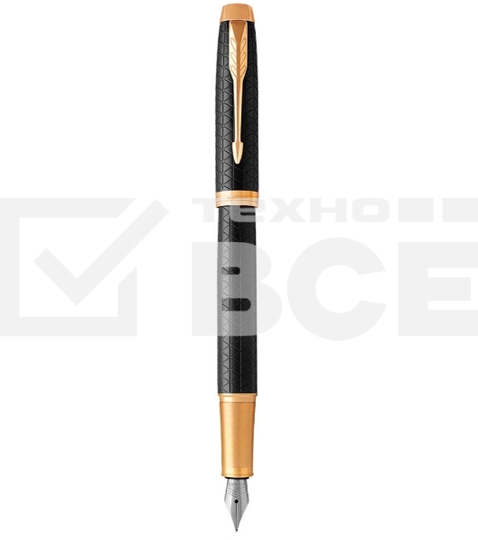 Ручка перьевая Parker IM Premium F323 (CW1931646) Black GT F сталь нержавеющая подар.кор.
