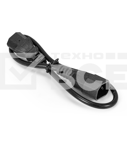 Кабель питания ExeGate Special EC-0,5S (C13->C14, 3*0.5mm2, CCA, черный, 0.5м)