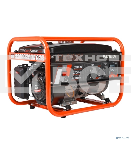 Электрогенератор бензиновый Patriot GRS 3700C, 2.9 кВт, 70 дБ, 40 кг
