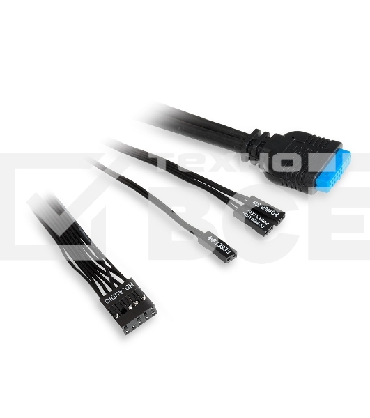 Компьютерный корпус без блока питания HSPD M210, Mesh Mid Tower, черный, 0.7 SPCC, 1x90мм mATX, mITX 140/280/150мм 1x2.5