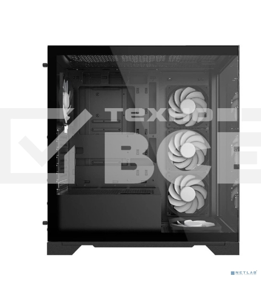 Компьютерный корпус XPG INVADER X BLACK (INVADERXMT-BKCWW) Mid-Tower Gaming ATX PC Case with Panoramic View, Tempered Glass Panels, and RGb Lighting Black