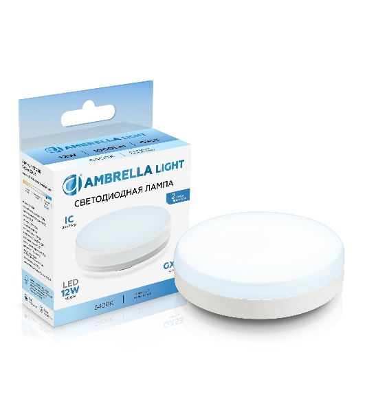 Лампа cветодиодная 531206 LED GX53 12W IC 6400K 175-265V