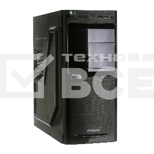 Компьютерный корпус Miditower Exegate XP-330U Black, ATX, <XP500, Black,120mm>, 2*USB+2*USB3.0, Audio