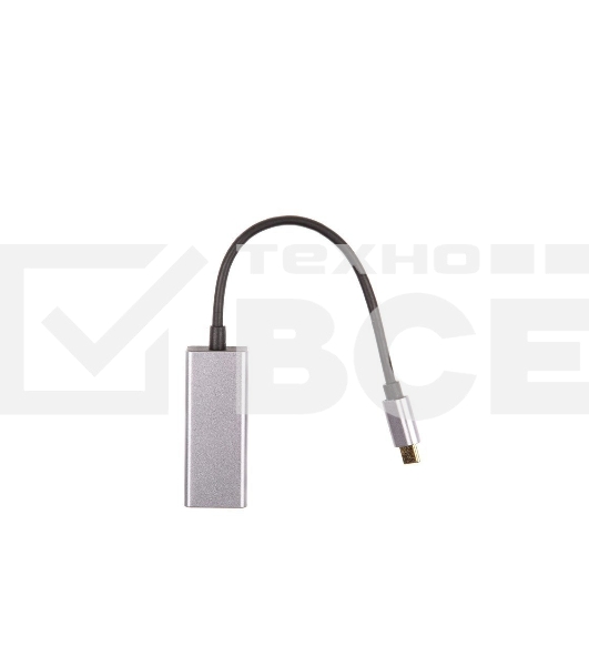 Кабель-переходник USB 3.1 Type-C -->RJ-45 1000Mbps Ethernet, Aluminum Shell, 0.15м VCOM <DU320M>