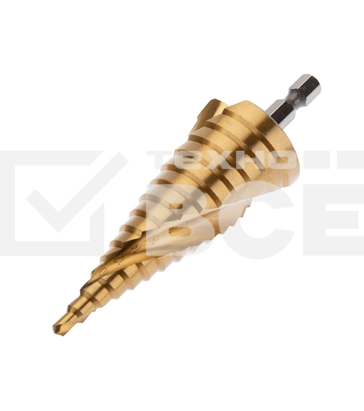 Сверло по металлу ступенчатое Rexant 'ТИТАН' Р6М5 4,0-32,0 мм