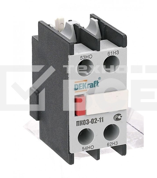 Приставка контактная доп. контакты 1НО+1НЗ лицев. DEKraft 24100DEK