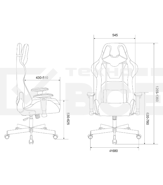 Кресло игровое Бюрократ VIKING KNIGHT LT10 FABRIC коричневый крестовина металл/пластик