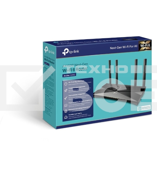 Беспроводной маршрутизатор TP-LINK Archer AX10 (802.11a/b/g/n/ac/ax, 2.4/5ГГц, до 1.2Гбит/с, LAN 4x1Гбит/с, WAN 1x1Гбит/с) (Archer AX10))