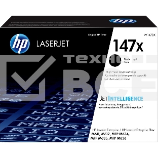 Картридж лазерный HP 147X W1470X черный (25200стр.) для HP LaserJet M610dn