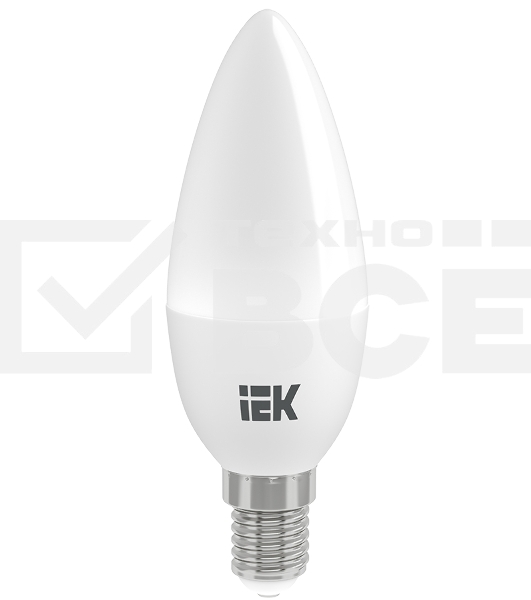 Лампа светодиодная LED 9Вт 230В 4000К E14 свеча LLE-C35-9-230-40-E14 IEK
