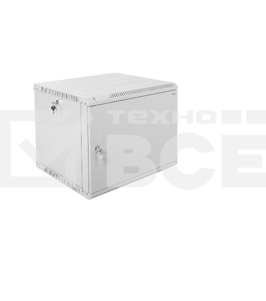 Шкаф настенный ЦМО ШРН-Э-9.500.1 9U 600x520мм пер.дв.стал.лист несъемные бок.пан. серый