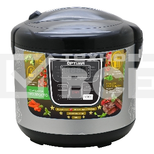 Мультиварка OPTIMA MC-5101 (11 реж., Led-диспл., антиприг.покр.чаши, электр. упр.,аксесс.,5л,900Вт) черный цветы