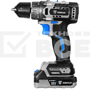 Дрель-шуруповерт Deko Sharker 063-4037, Аккумуляторная, 20 В, 2 Ач