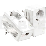 Сетевой адаптер TP-Link AV1000 Gigabit Passthrough Powerline Starter KitSPEED: 1000 Mbps PowerlineSPEC: Broadcom CPU, HomePlug AV2, 1+1 Gigabit PortFEATURE: Plug and Play, tpPLC Utility, Pair for More Security, Extra Power SocketKIT: 2× TL-PA7017P', фото8