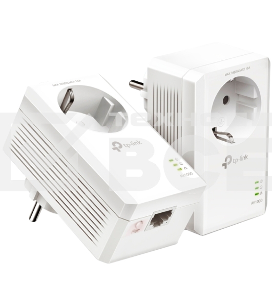 Сетевой адаптер TP-Link AV1000 Gigabit Passthrough Powerline Starter KitSPEED: 1000 Mbps PowerlineSPEC: Broadcom CPU, HomePlug AV2, 1+1 Gigabit PortFEATURE: Plug and Play, tpPLC Utility, Pair for More Security, Extra Power SocketKIT: 2× TL-PA7017P'