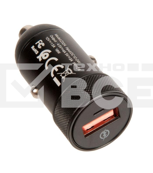 Автомобильная зарядка (от прикуривателя) HOCO Z32A Flash power Fully compatible car charger, черный