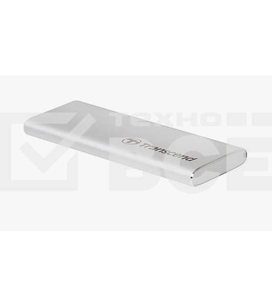 Накопитель External SSD Transcend 500Gb ESD260C <TS500GESD260C> (USB3.1 gen 2, Type C 520/460Mbs, 3D NAND, 81x34x8mm, 33g) Silver