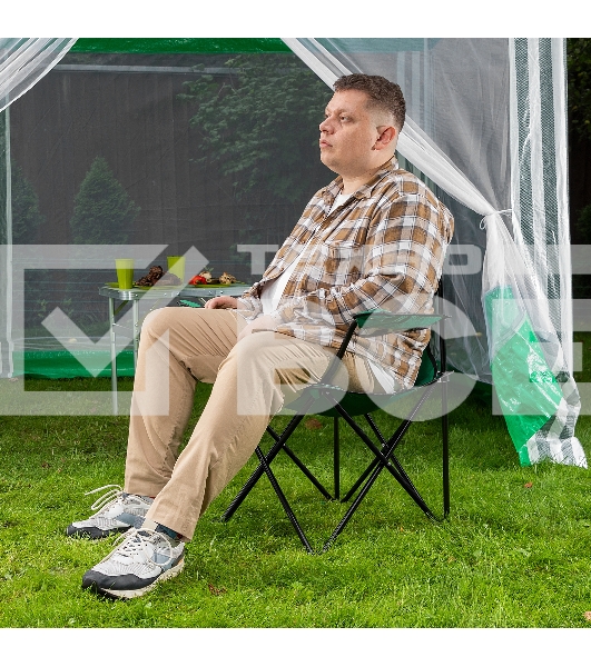 Стул складной PALISAD Camping с подлокотниками и подстаканниками 81х51х86 см 69608