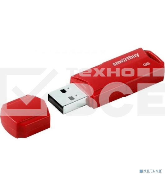 Флешка USB SmartBuy CLUE Red (SB8GbCLU-R), 8Gb, USB 2.0, R/W 20/10, красный