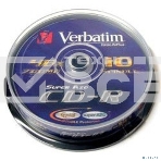Диск CD-R Verbatim 700Mb 52x Cake Box (10шт) (43437), фото3